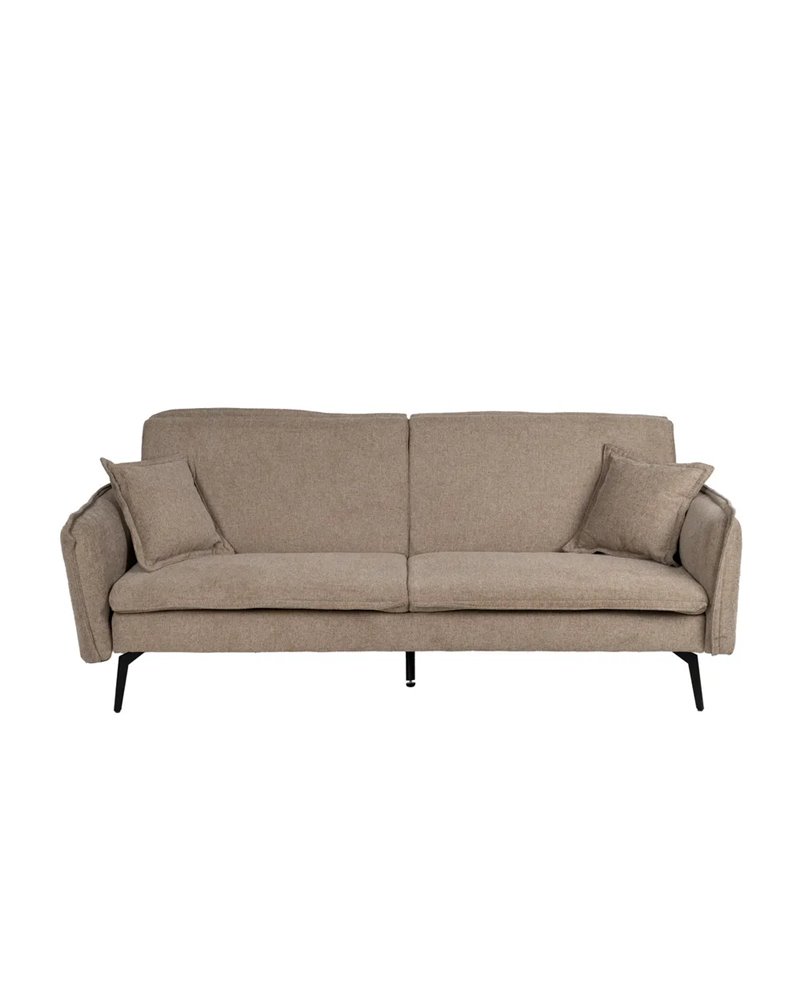 SOFÁ-CAMA TAUPE TEJIDO-METAL SALÓN 214 X 106 X 84 CM