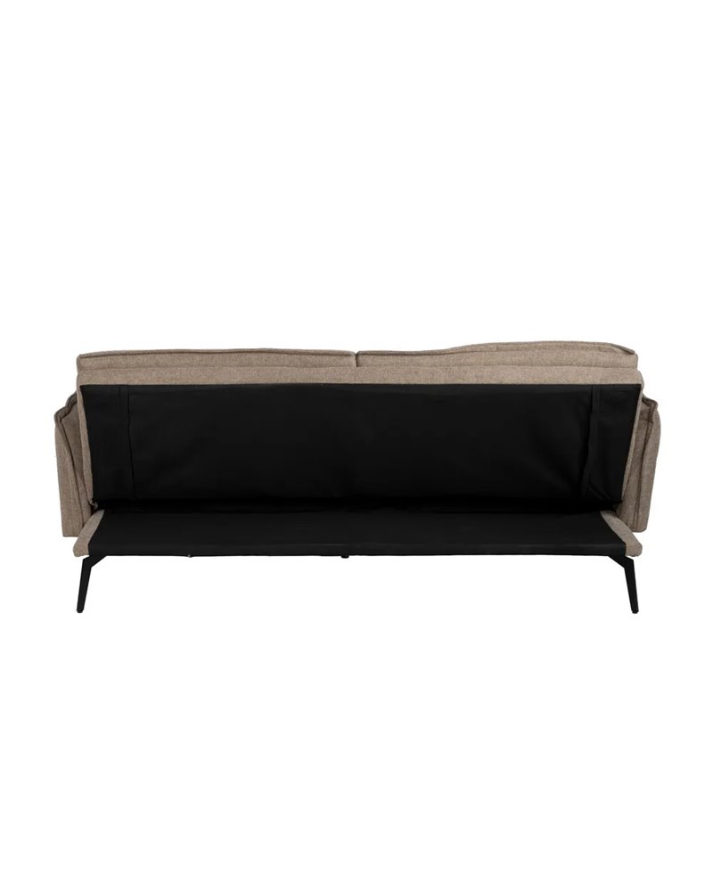 SOFÁ-CAMA TAUPE TEJIDO-METAL SALÓN 214 X 106 X 84 CM