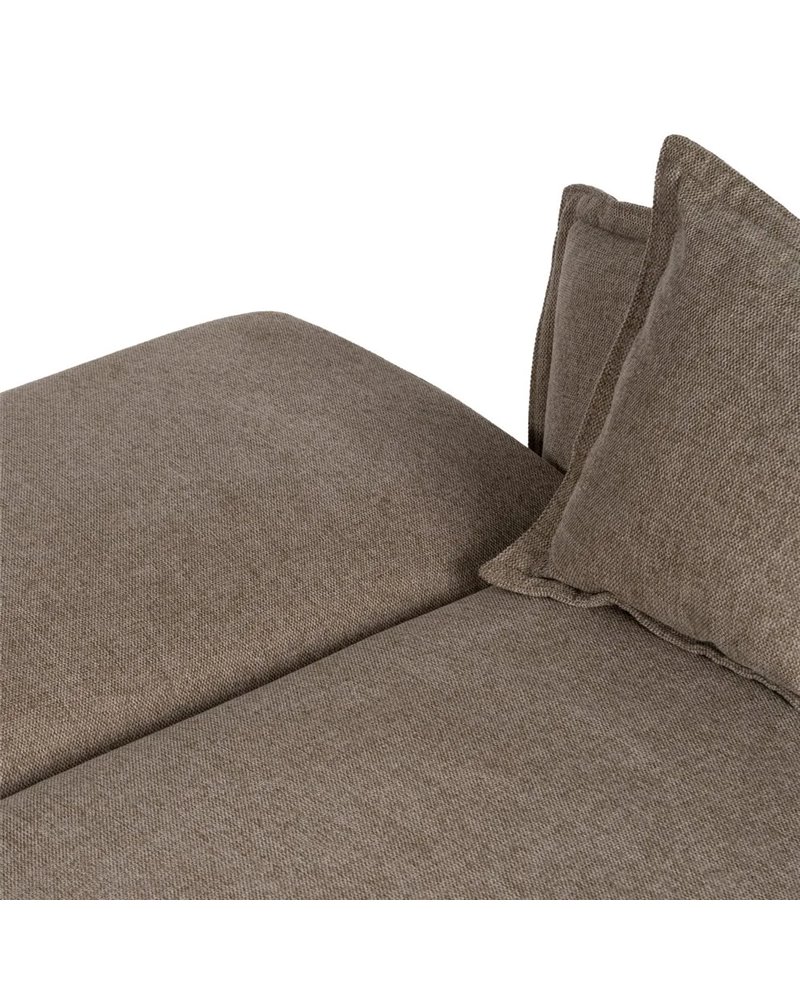 SOFÁ-CAMA TAUPE TEJIDO-METAL SALÓN 214 X 106 X 84 CM