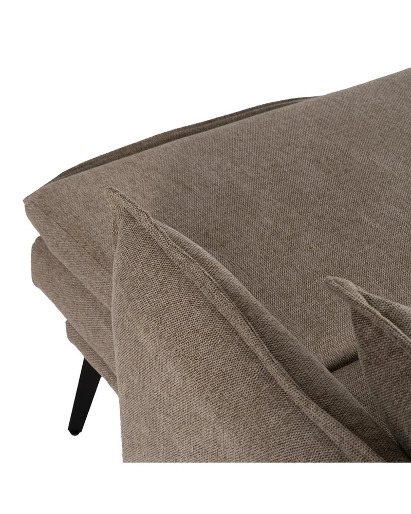 SOFÁ-CAMA TAUPE TEJIDO-METAL SALÓN 214 X 106 X 84 CM