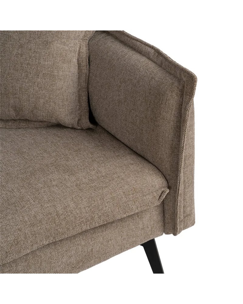 SOFÁ-CAMA TAUPE TEJIDO-METAL SALÓN 214 X 106 X 84 CM