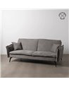 SOFÁ-CAMA GRIS TEJIDO-METAL SALÓN 214 X 106 X 84 CM