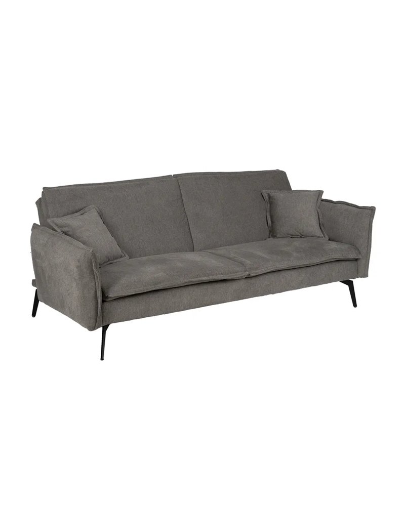 SOFÁ-CAMA GRIS TEJIDO-METAL SALÓN 214 X 106 X 84 CM