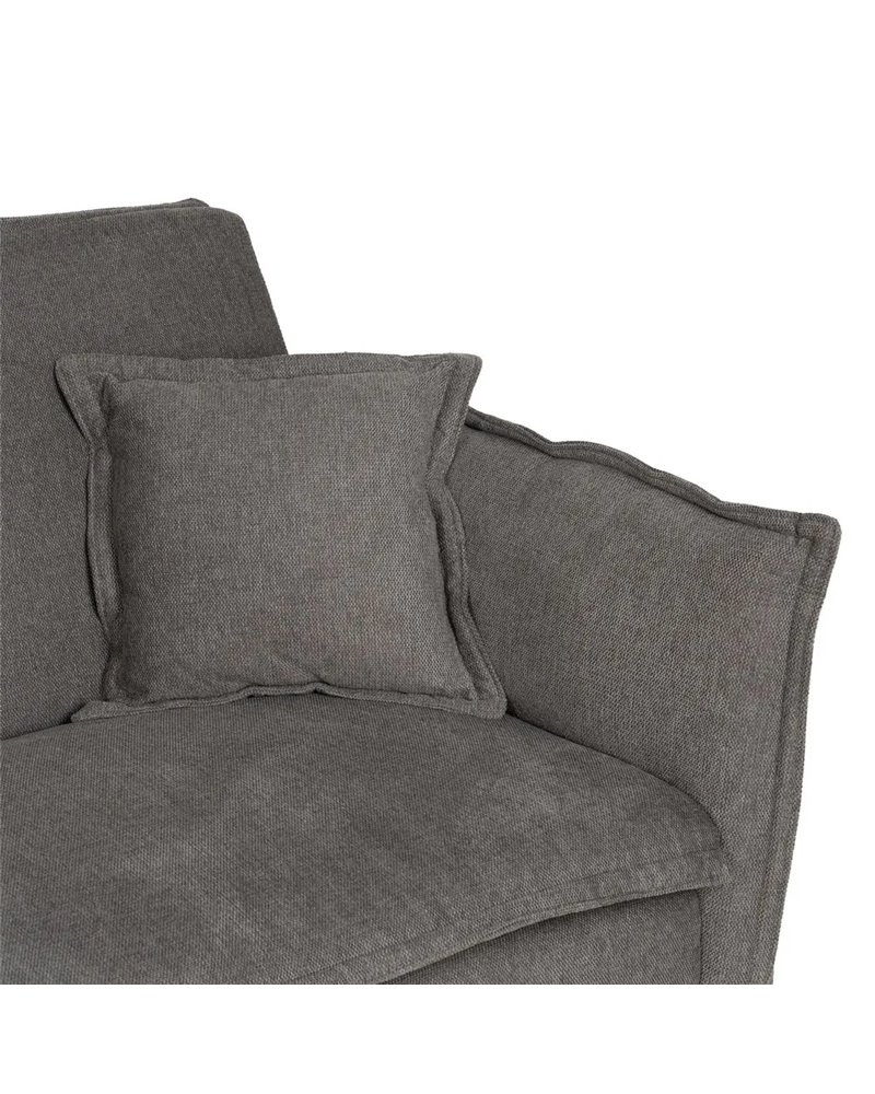 SOFÁ-CAMA GRIS TEJIDO-METAL SALÓN 214 X 106 X 84 CM