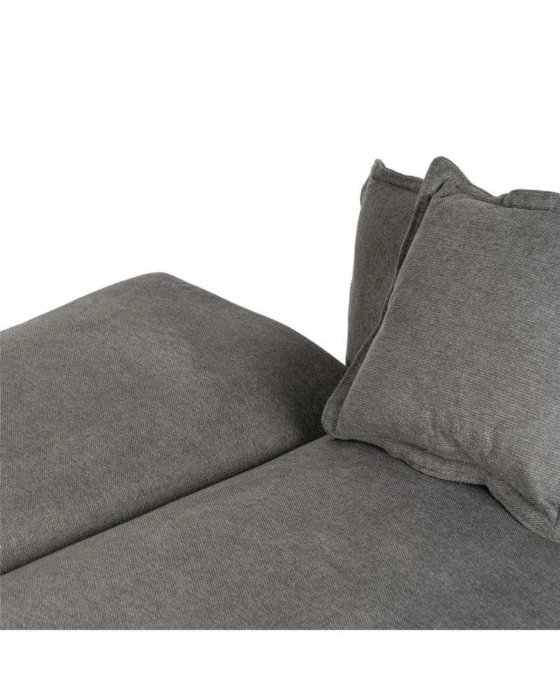 SOFÁ-CAMA GRIS TEJIDO-METAL SALÓN 214 X 106 X 84 CM