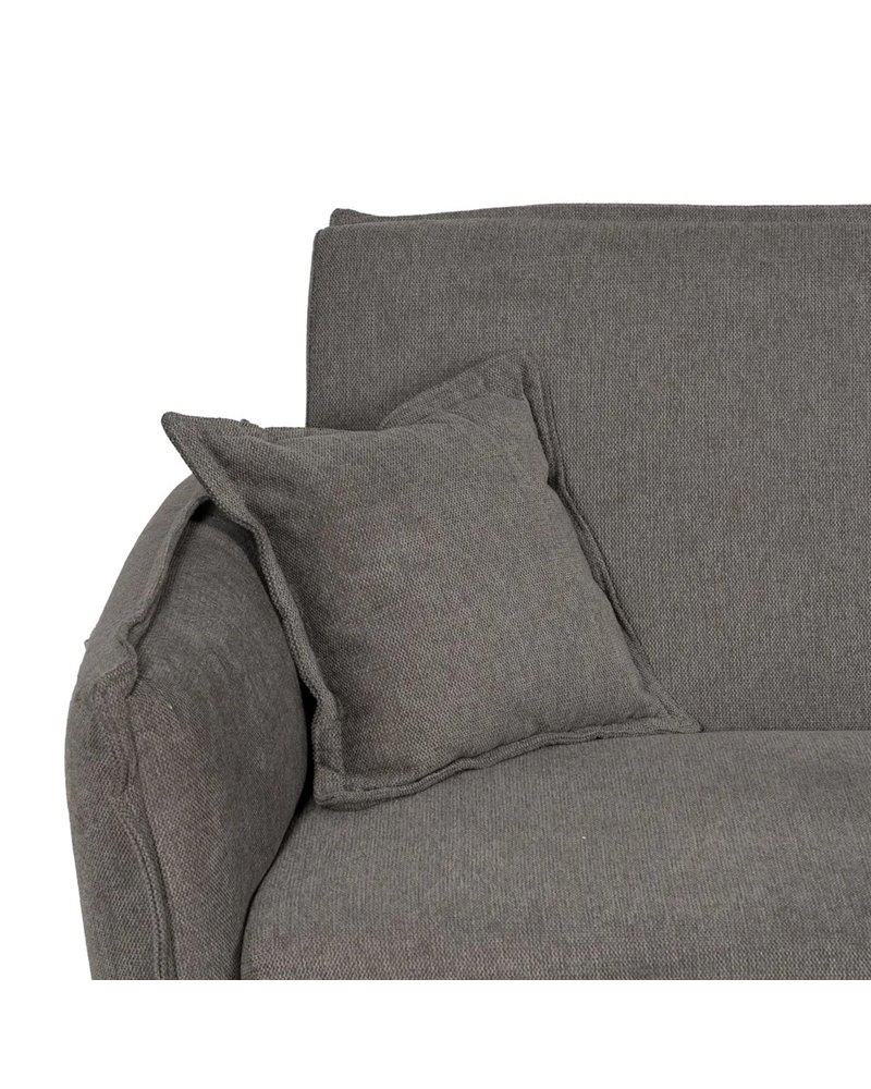 SOFÁ-CAMA GRIS TEJIDO-METAL SALÓN 214 X 106 X 84 CM