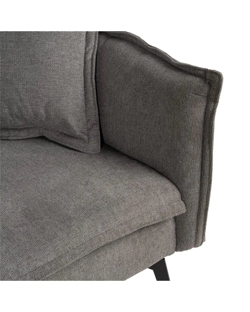 SOFÁ-CAMA GRIS TEJIDO-METAL SALÓN 214 X 106 X 84 CM