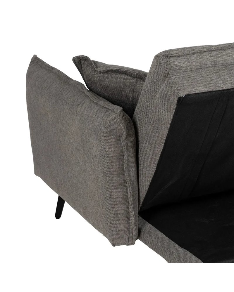 SOFÁ-CAMA GRIS TEJIDO-METAL SALÓN 214 X 106 X 84 CM