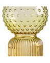 JARRÓN VERDE-AMARILLO CRISTAL DECORACIÓN 9,50 X 9,50 X 19,50