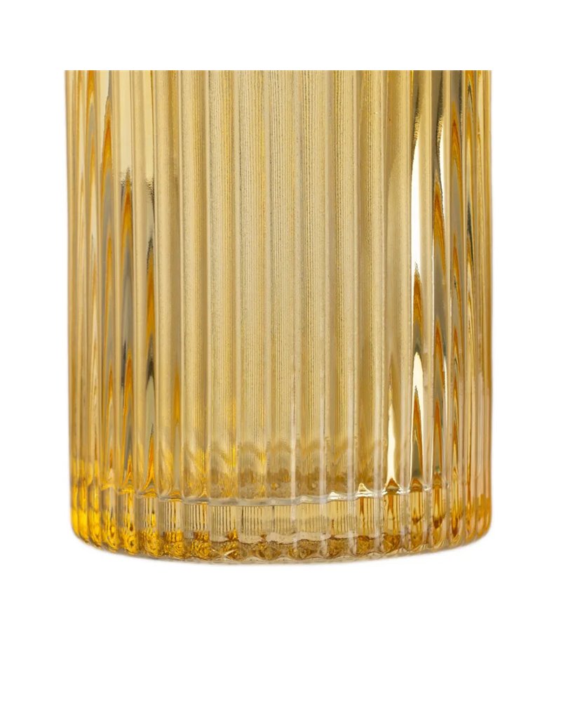 JARRÓN VERDE-AMARILLO CRISTAL DECORACIÓN 9,50 X 9,50 X 19,50