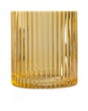 JARRÓN VERDE-AMARILLO CRISTAL DECORACIÓN 9,50 X 9,50 X 19,50