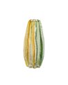 JARRÓN VERDE-AMARILLO CRISTAL DECORACIÓN 13,50 X 13,50 X 30