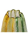JARRÓN VERDE-AMARILLO CRISTAL DECORACIÓN 13,50 X 13,50 X 30