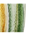 JARRÓN VERDE-AMARILLO CRISTAL DECORACIÓN 13,50 X 13,50 X 30