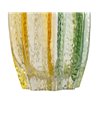 JARRÓN VERDE-AMARILLO CRISTAL DECORACIÓN 13,50 X 13,50 X 30