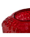 JARRÓN FRESA ROJO CRISTAL DECORACIÓN 23 X 19 X 25 CM