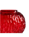JARRÓN FRESA ROJO CRISTAL DECORACIÓN 23 X 19 X 25 CM
