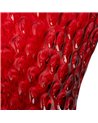 JARRÓN FRESA ROJO CRISTAL DECORACIÓN 23 X 19 X 25 CM