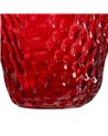 JARRÓN FRESA ROJO CRISTAL DECORACIÓN 23 X 19 X 25 CM