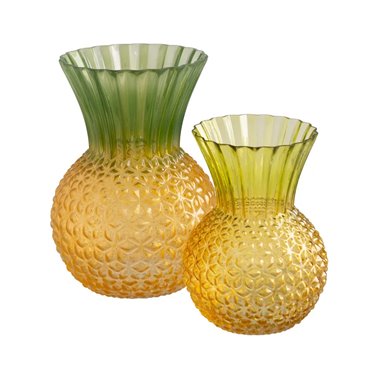 JARRÓN PIÑA VERDE-AMARILLO...