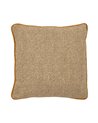 COJÍN OCRE POLIESTER DECORACIÓN 45 X 45 CM