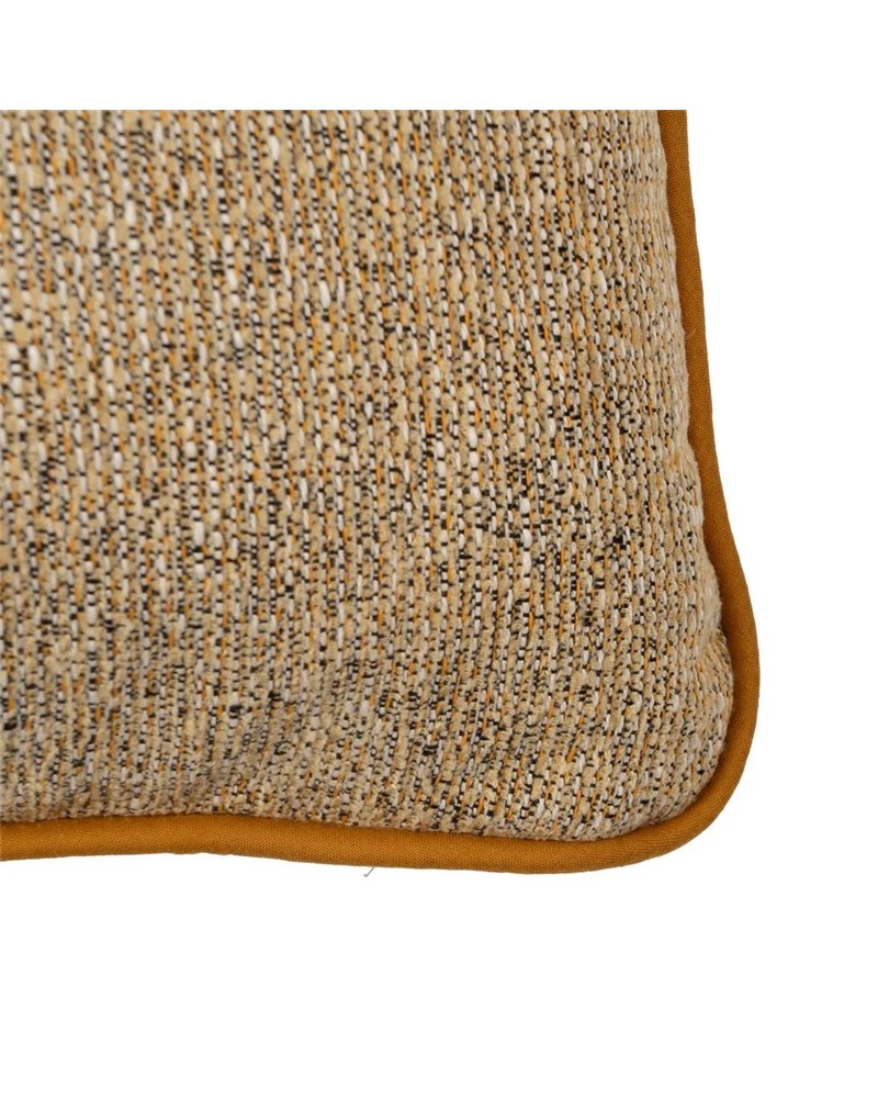 COJÍN OCRE POLIESTER DECORACIÓN 55 X 55 CM