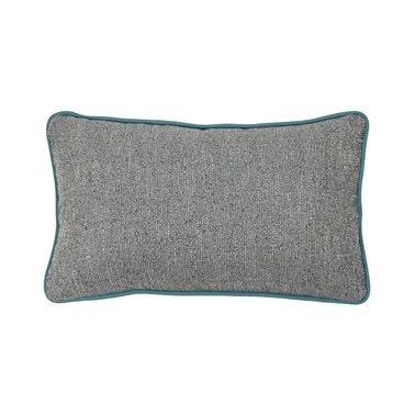 COJÍN AZUL POLIESTER DECORACIÓN 50 X 30 CM