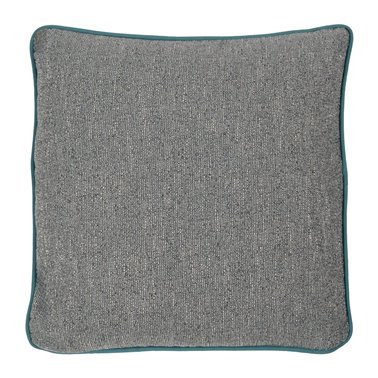 COJÍN AZUL POLIESTER DECORACIÓN 55 X 55 CM