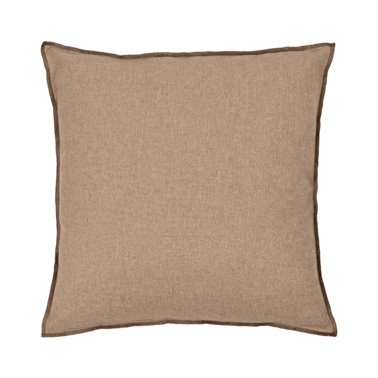 COJÍN BEIGE POLIESTER-ALGODÓN DECORACIÓN 45 X 45 CM