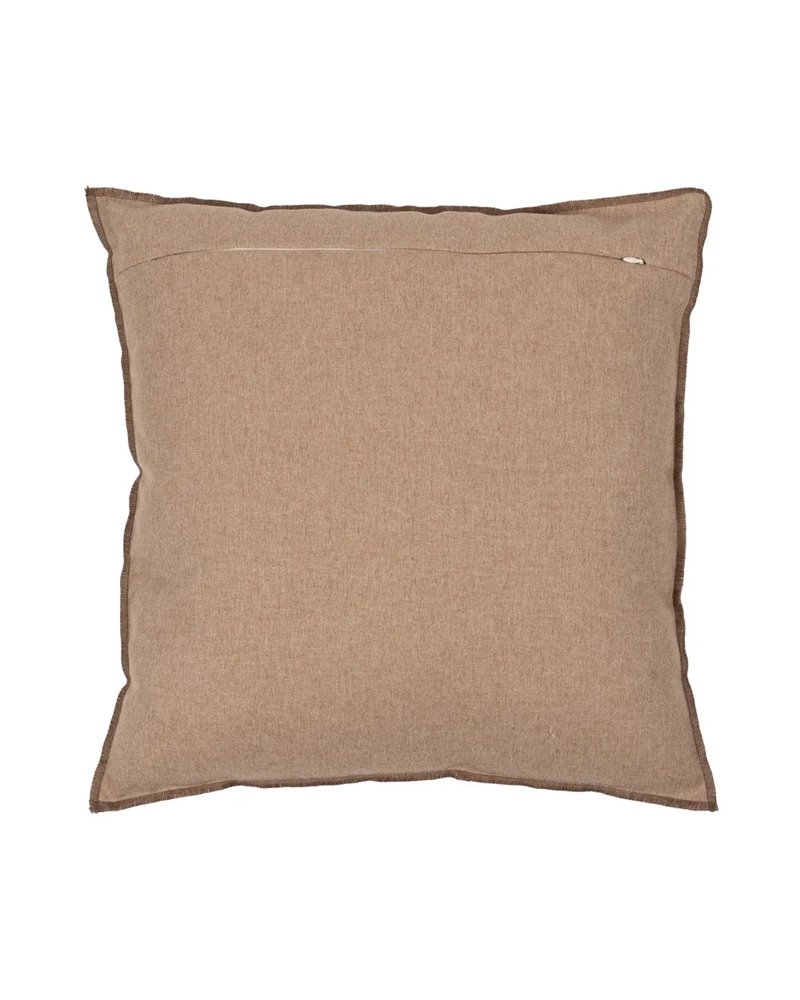 COJÍN BEIGE POLIESTER-ALGODÓN DECORACIÓN 45 X 45 CM