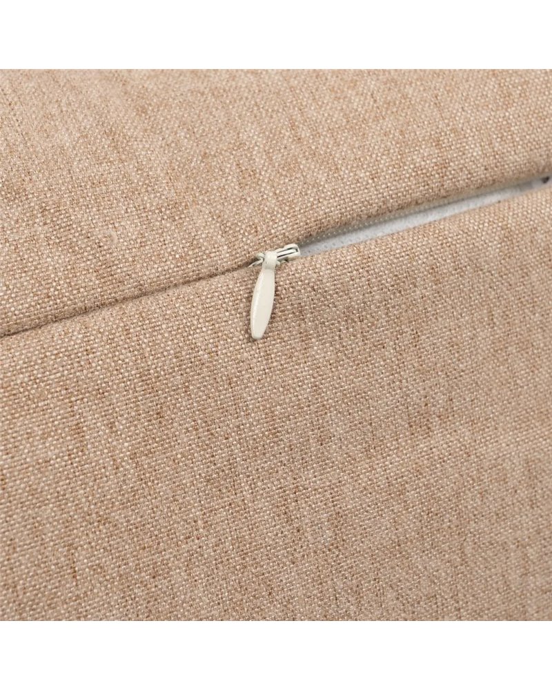 COJÍN BEIGE POLIESTER-ALGODÓN DECORACIÓN 45 X 45 CM