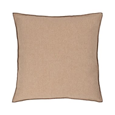 COJÍN BEIGE POLIESTER-ALGODÓN DECORACIÓN 55 X 55 CM