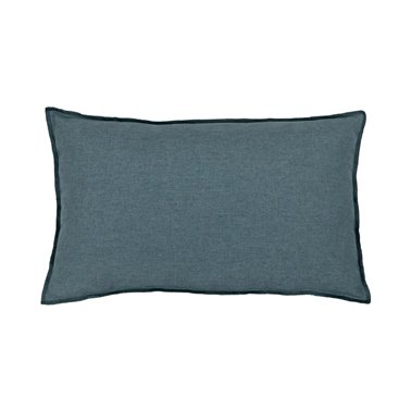 COJÍN AZUL POLIESTER-ALGODÓN DECORACIÓN 50 X 30 CM