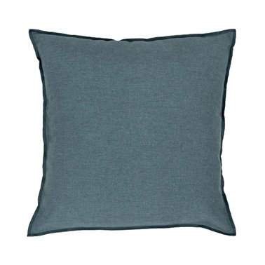 COJÍN AZUL POLIESTER-ALGODÓN DECORACIÓN 45 X 45 CM
