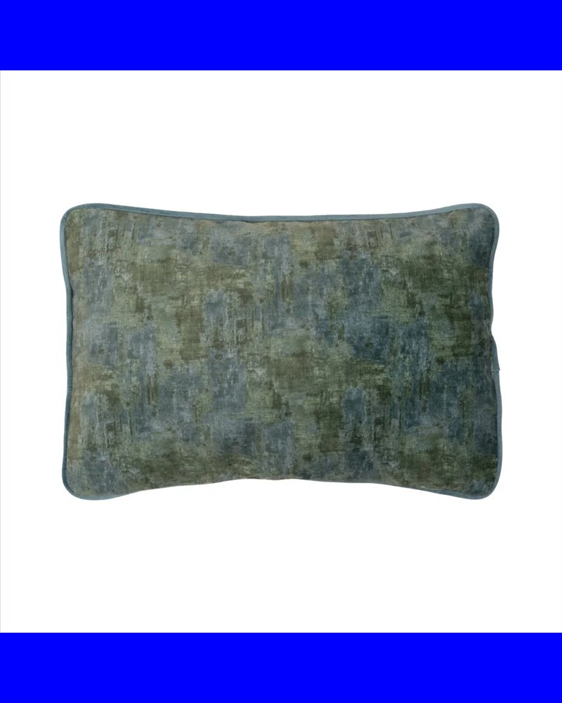 COJÍN VERDE POLIESTER DECORACIÓN 60 X 40 CM