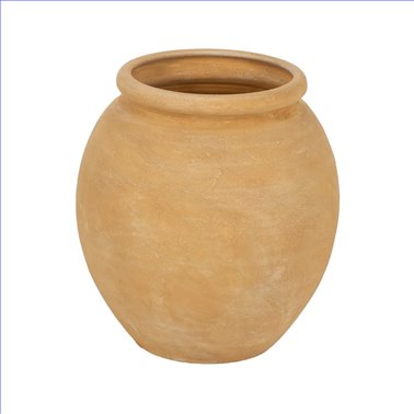 MACETERO VAINILLA CERÁMICA DECORACIÓN 34 X 34 X 35 CM