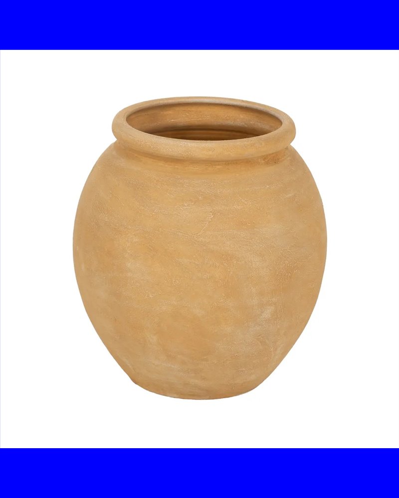 MACETERO VAINILLA CERÁMICA DECORACIÓN 34 X 34 X 35 CM