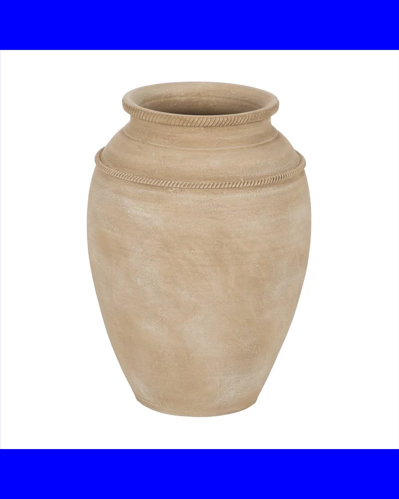 TINAJA BLANCO CERÁMICA DECORACIÓN 39 X 39 X 56 CM