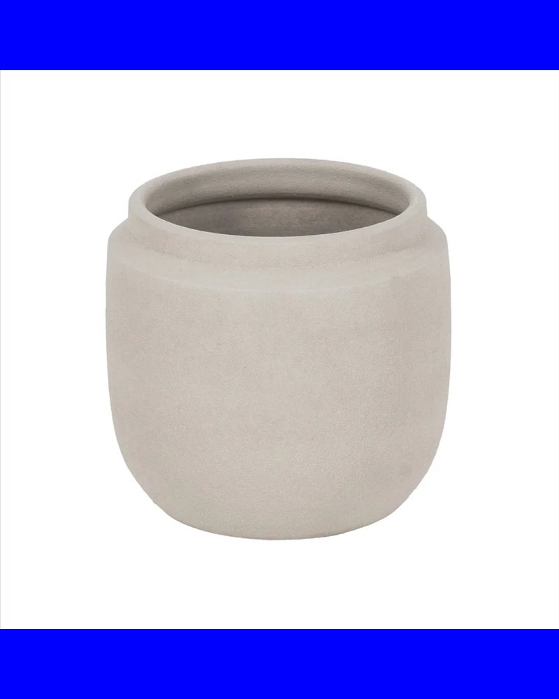MACETERO BLANCO CERÁMICA DECORACIÓN 30 X 30 X 28 CM