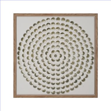 PINTURA RELIEVE MADERA DECORACIÓN 93 X 3 X 93 CM