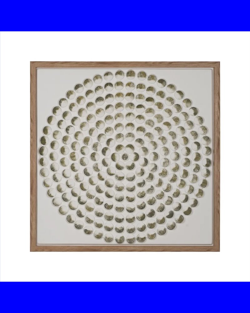 PINTURA RELIEVE MADERA DECORACIÓN 93 X 3 X 93 CM