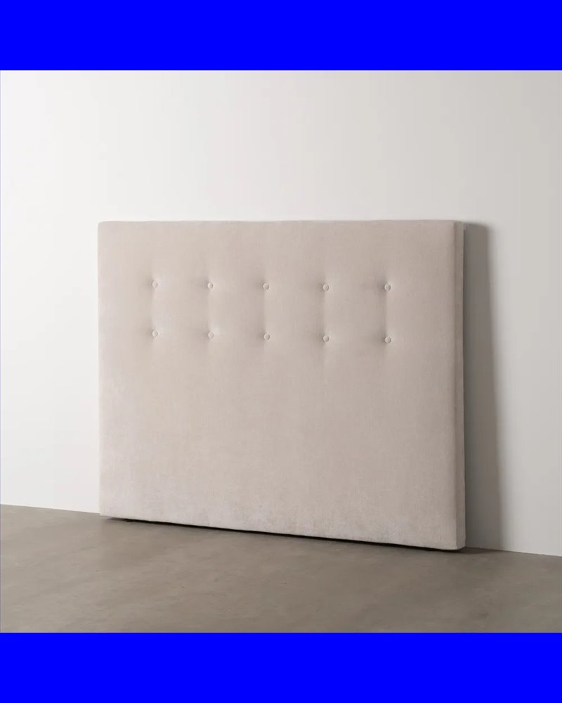 CABECERO CREMA TEJIDO DORMITORIO 165 X 8 X 125 CM
