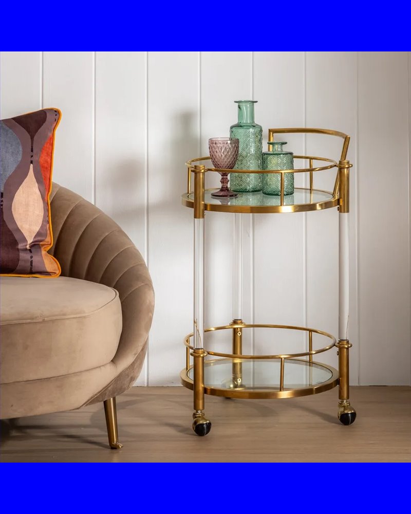 CAMARERA DORADO METAL SALÓN 50 X 50 X 82 CM