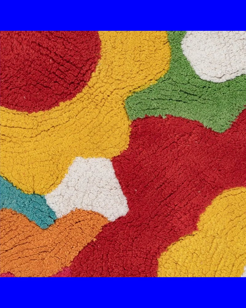 ALFOMBRA FLORES ALGODÓN INFANTIL 100 CM