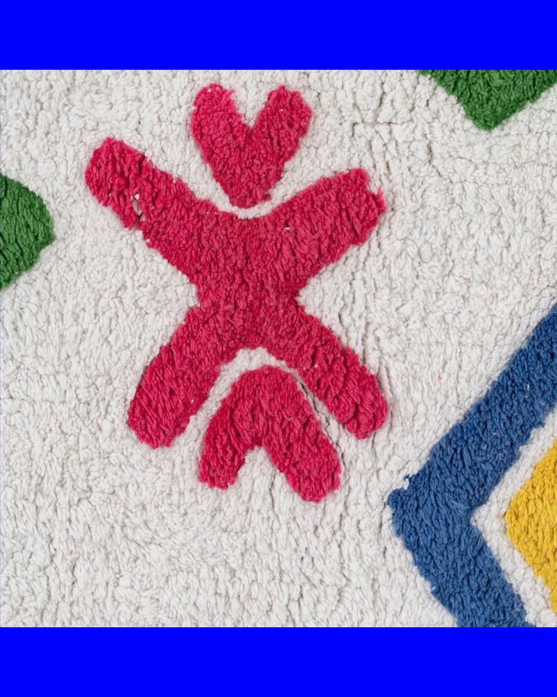 ALFOMBRA ÉTNICO ALGODÓN INFANTIL 175 X 90 CM