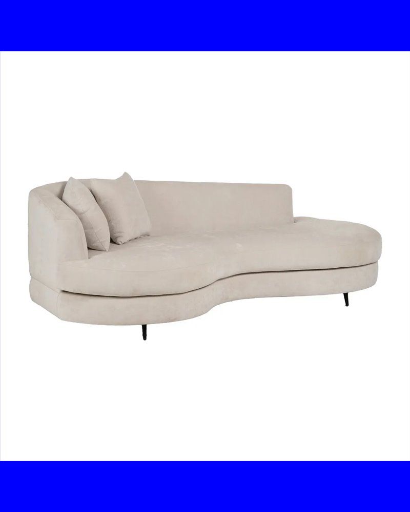 SOFÁ CREMA TEJIDO SALÓN 235 X 103 X 80 CM