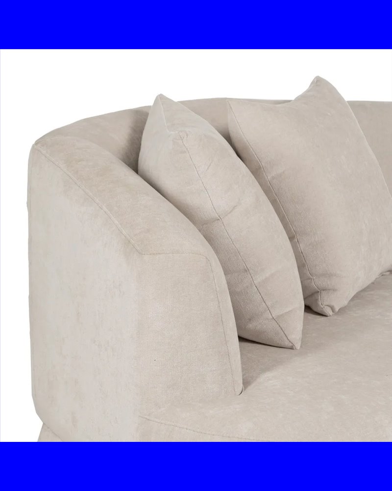 SOFÁ CREMA TEJIDO SALÓN 235 X 103 X 80 CM