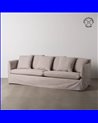 SOFÁ TAUPE TEJIDO SALÓN 237 X 91 X 78 CM