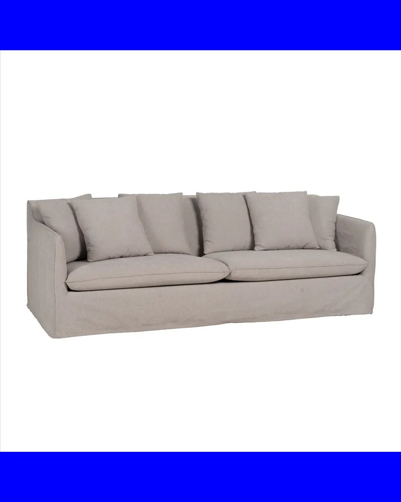 SOFÁ TAUPE TEJIDO SALÓN 237 X 91 X 78 CM