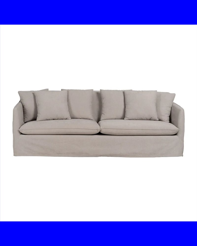 SOFÁ TAUPE TEJIDO SALÓN 237 X 91 X 78 CM